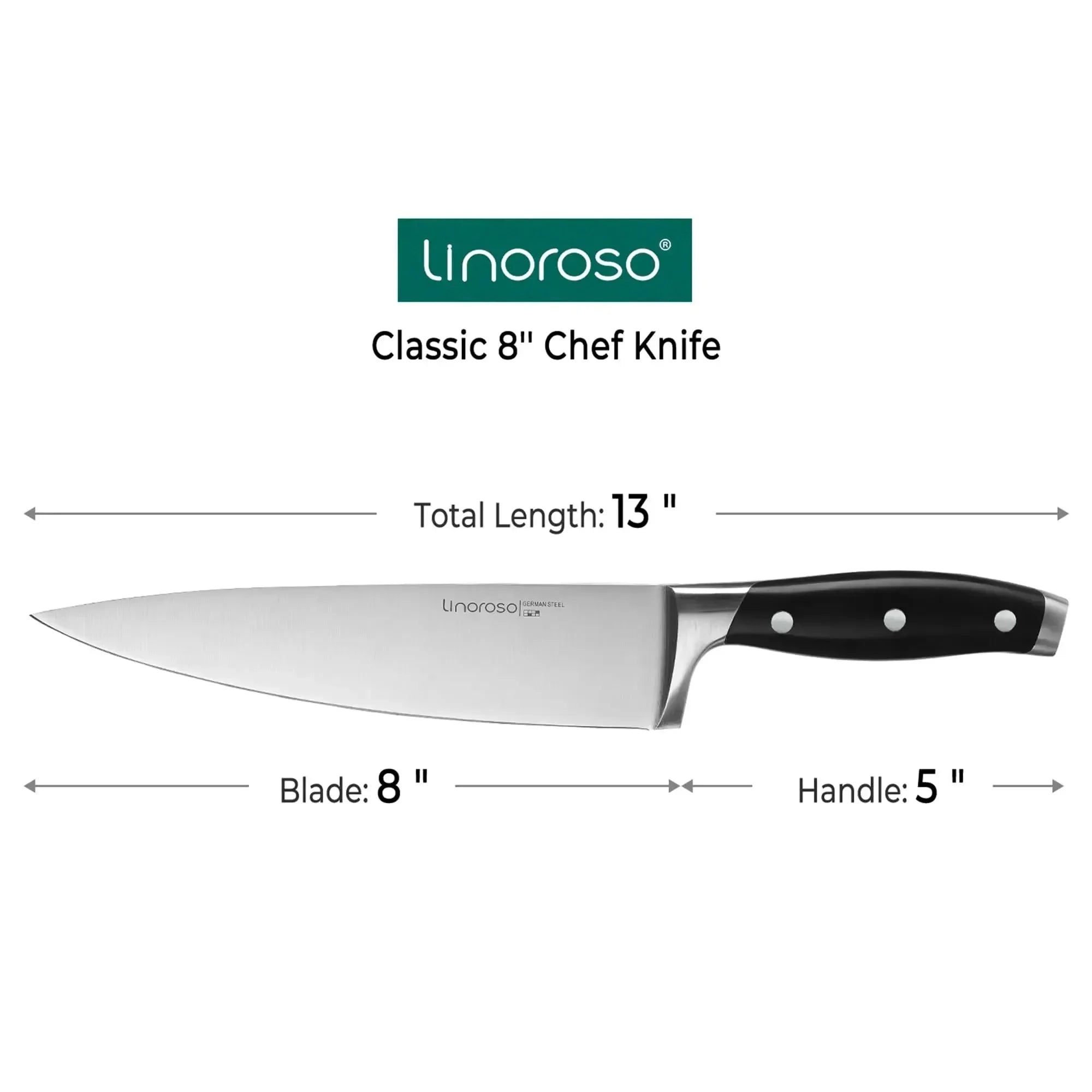 linoroso Paring Knife 3.5 inch Small Kitchen Knife with Elegant Gift Box, Sharp Forged German Carbon Stainless Steel Fruit Knife, Full Tang, Ergonomic Handle-Classic Series - Linoroso