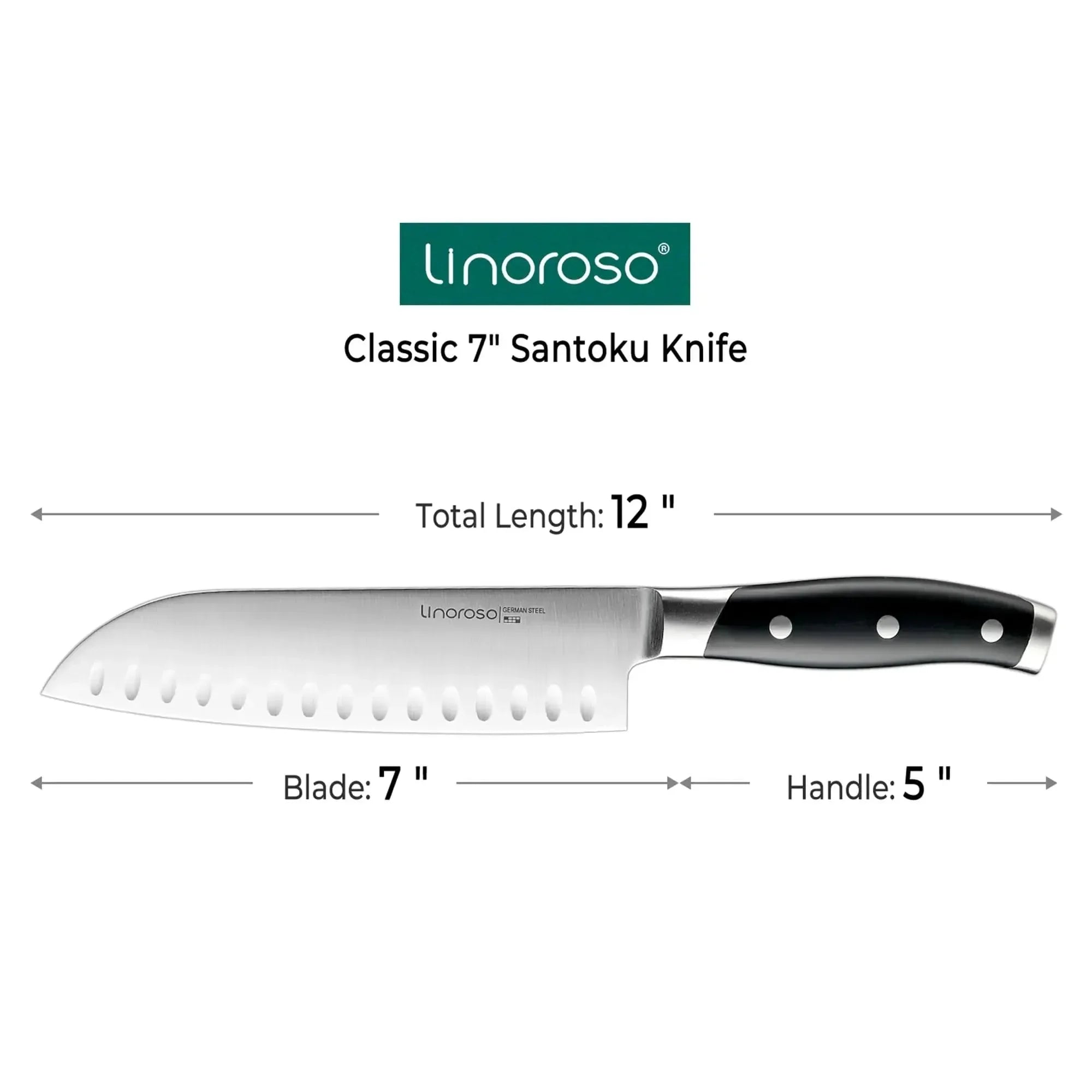 linoroso Paring Knife 3.5 inch Small Kitchen Knife with Elegant Gift Box, Sharp Forged German Carbon Stainless Steel Fruit Knife, Full Tang, Ergonomic Handle-Classic Series - Linoroso