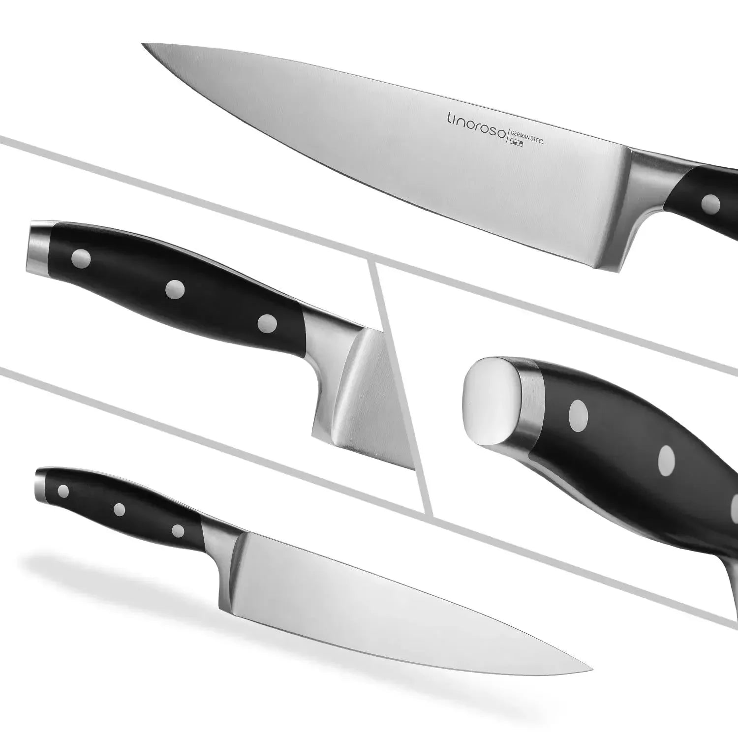 linoroso Paring Knife 3.5 inch Small Kitchen Knife with Elegant Gift Box, Sharp Forged German Carbon Stainless Steel Fruit Knife, Full Tang, Ergonomic Handle-Classic Series - Linoroso