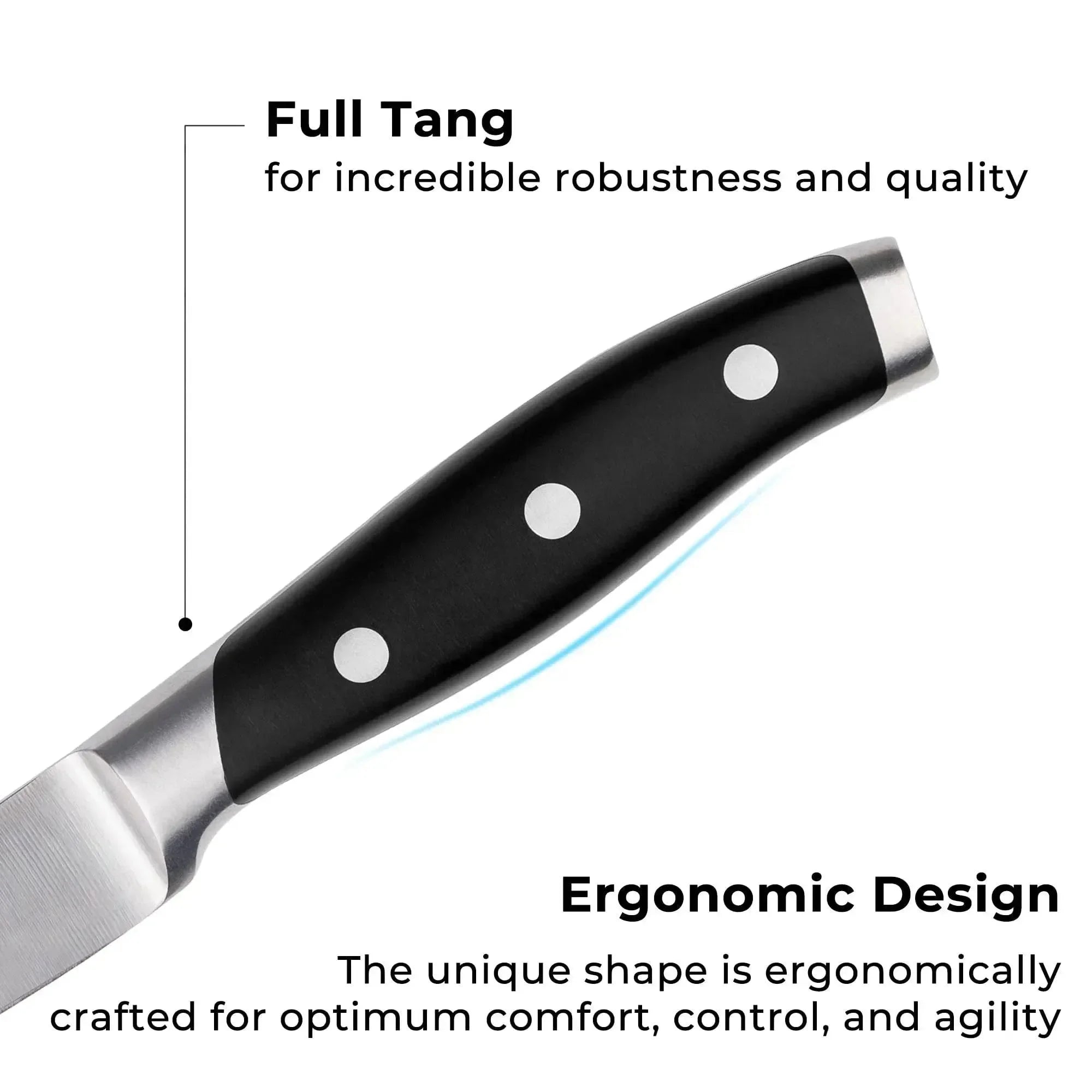 linoroso Paring Knife 3.5 inch Small Kitchen Knife with Elegant Gift Box, Sharp Forged German Carbon Stainless Steel Fruit Knife, Full Tang, Ergonomic Handle-Classic Series - Linoroso