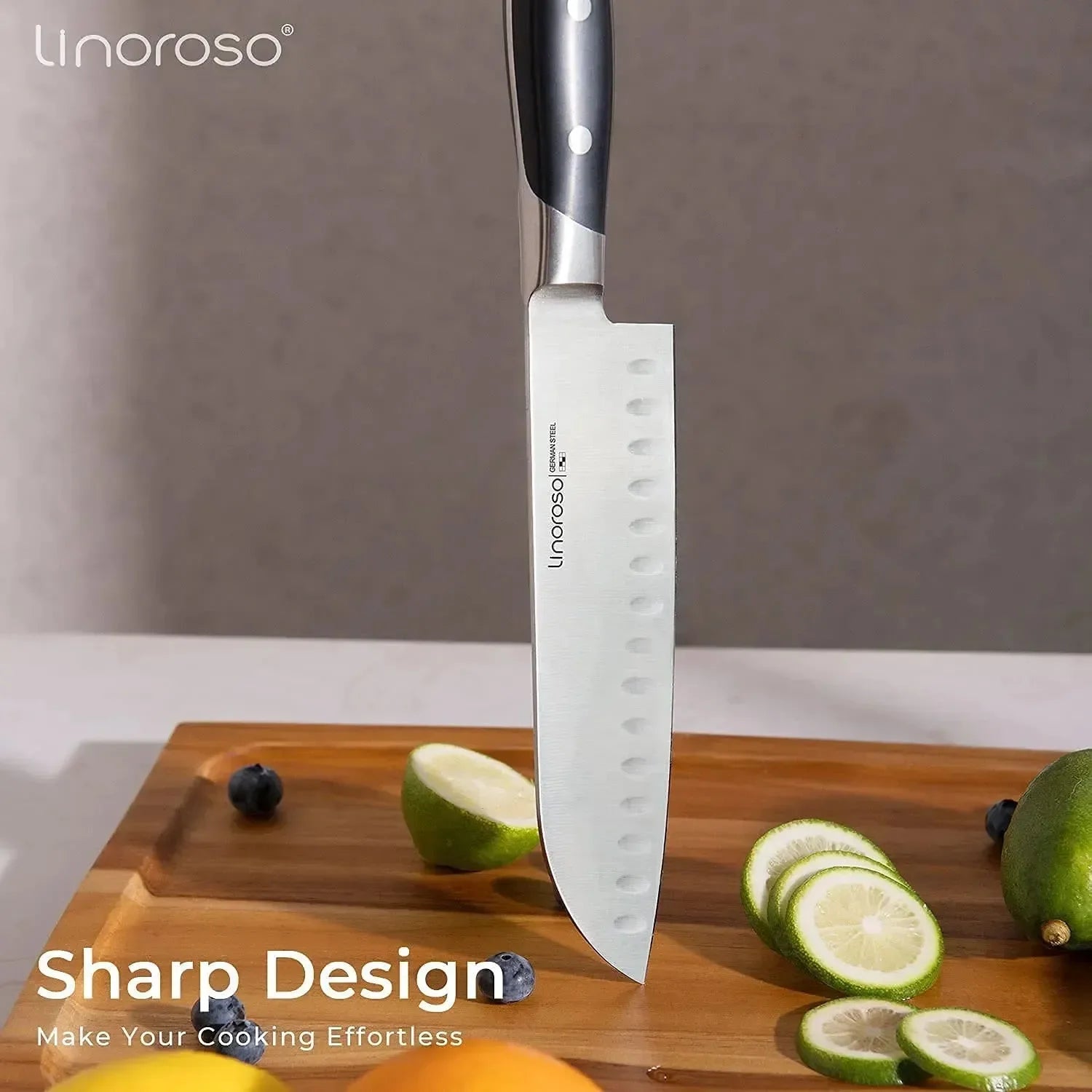 linoroso Paring Knife 3.5 inch Small Kitchen Knife with Elegant Gift Box, Sharp Forged German Carbon Stainless Steel Fruit Knife, Full Tang, Ergonomic Handle-Classic Series - Linoroso