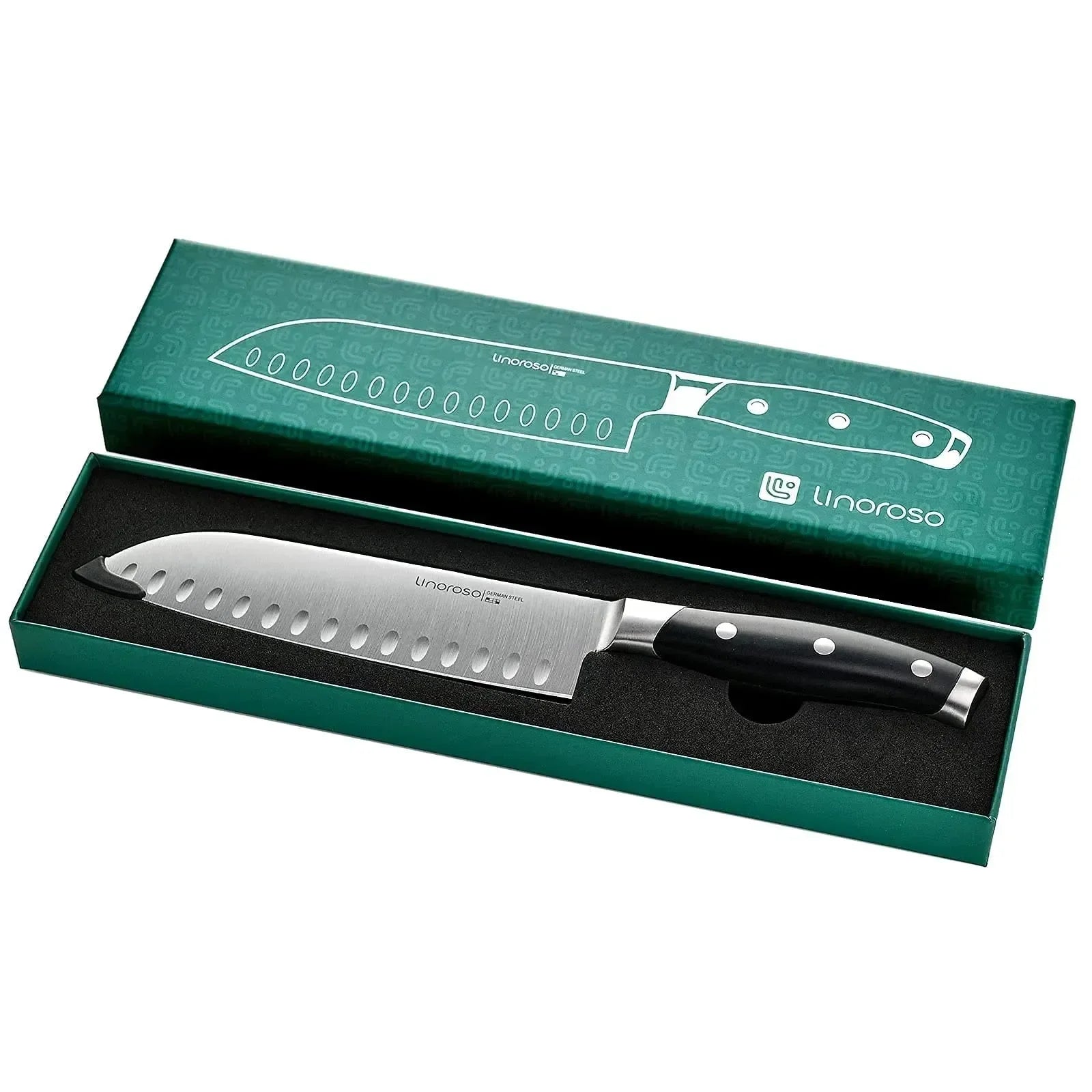 linoroso Paring Knife 3.5 inch Small Kitchen Knife with Elegant Gift Box, Sharp Forged German Carbon Stainless Steel Fruit Knife, Full Tang, Ergonomic Handle-Classic Series - Linoroso