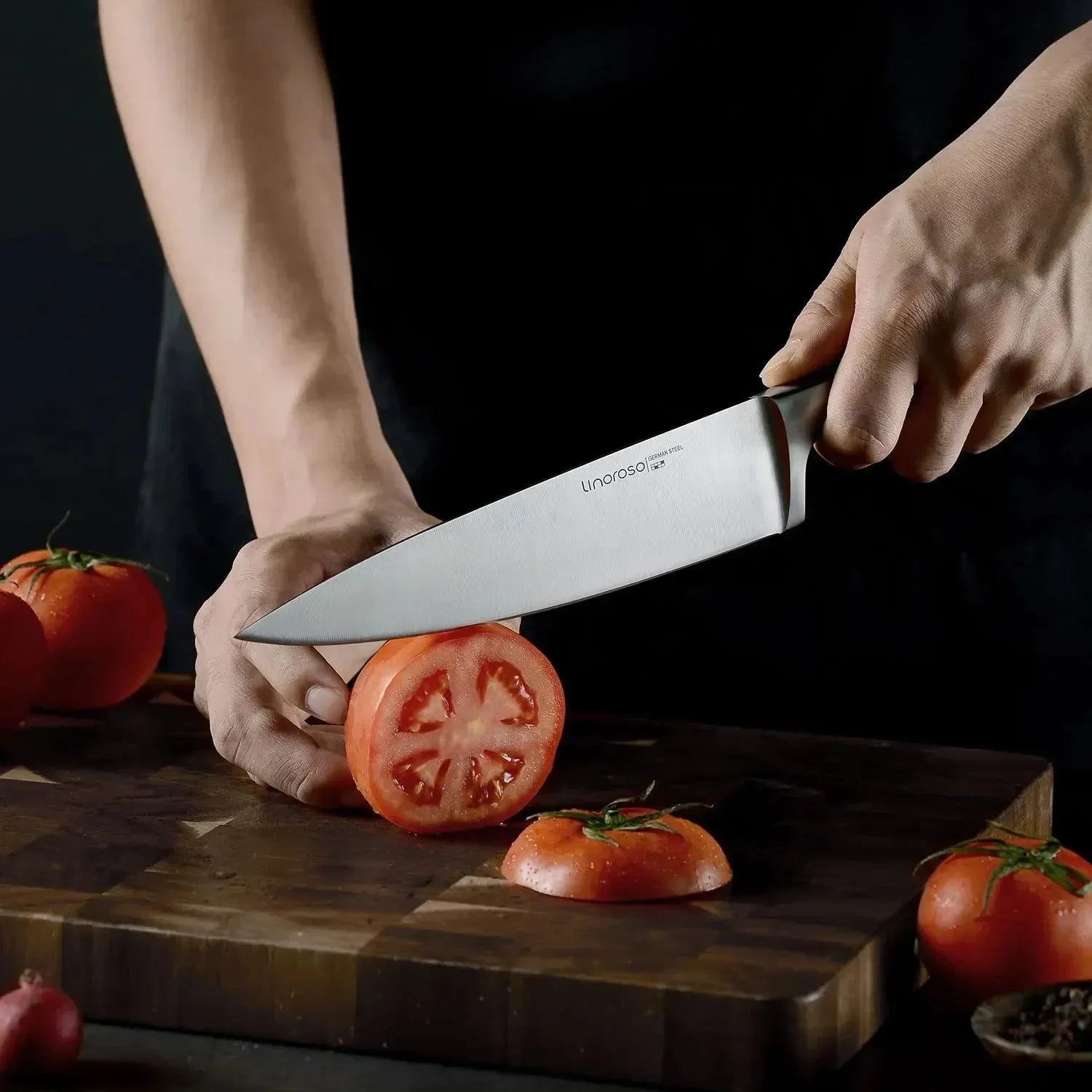 linoroso Paring Knife 3.5 inch Small Kitchen Knife with Elegant Gift Box, Sharp Forged German Carbon Stainless Steel Fruit Knife, Full Tang, Ergonomic Handle-Classic Series - Linoroso