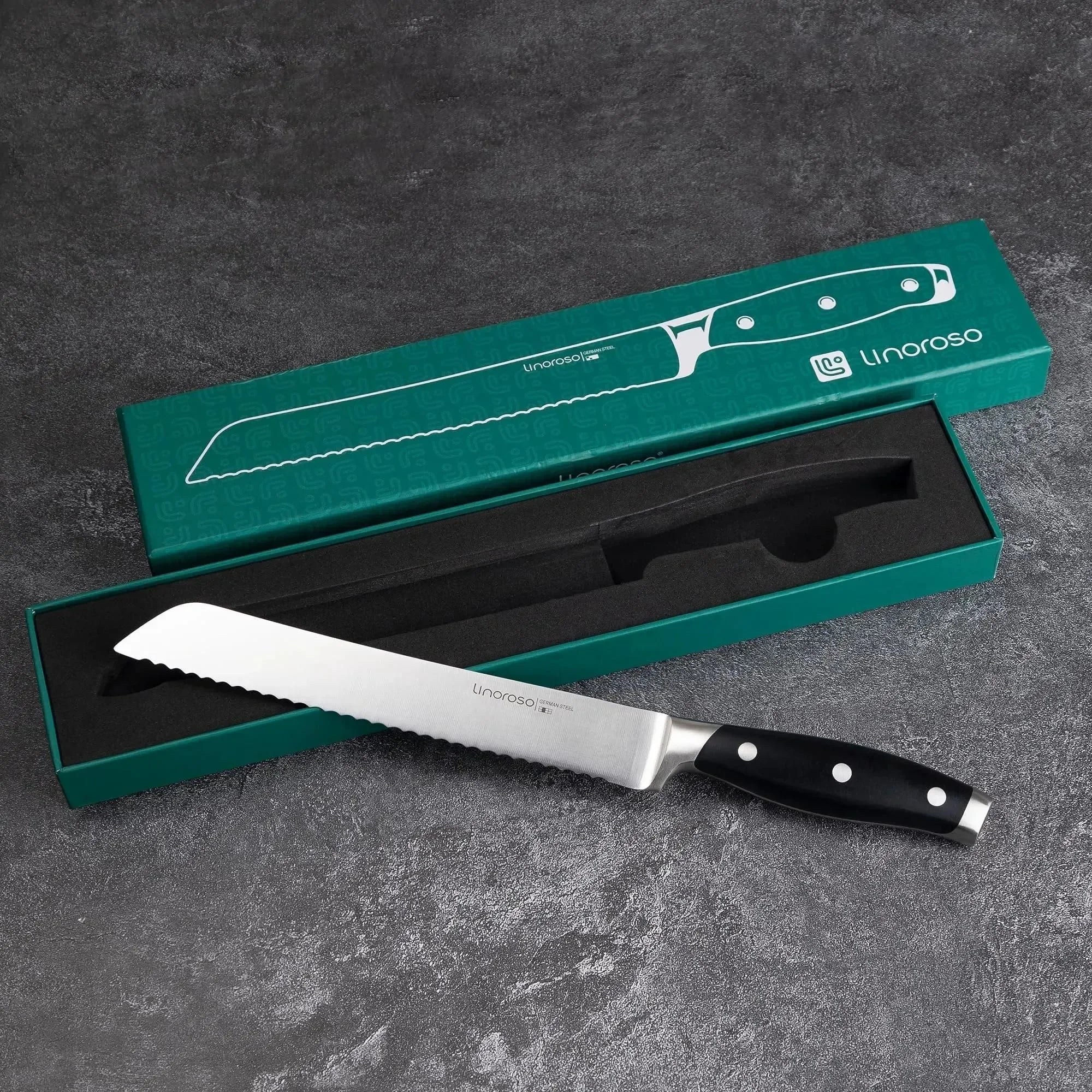 linoroso Paring Knife 3.5 inch Small Kitchen Knife with Elegant Gift Box, Sharp Forged German Carbon Stainless Steel Fruit Knife, Full Tang, Ergonomic Handle-Classic Series - Linoroso