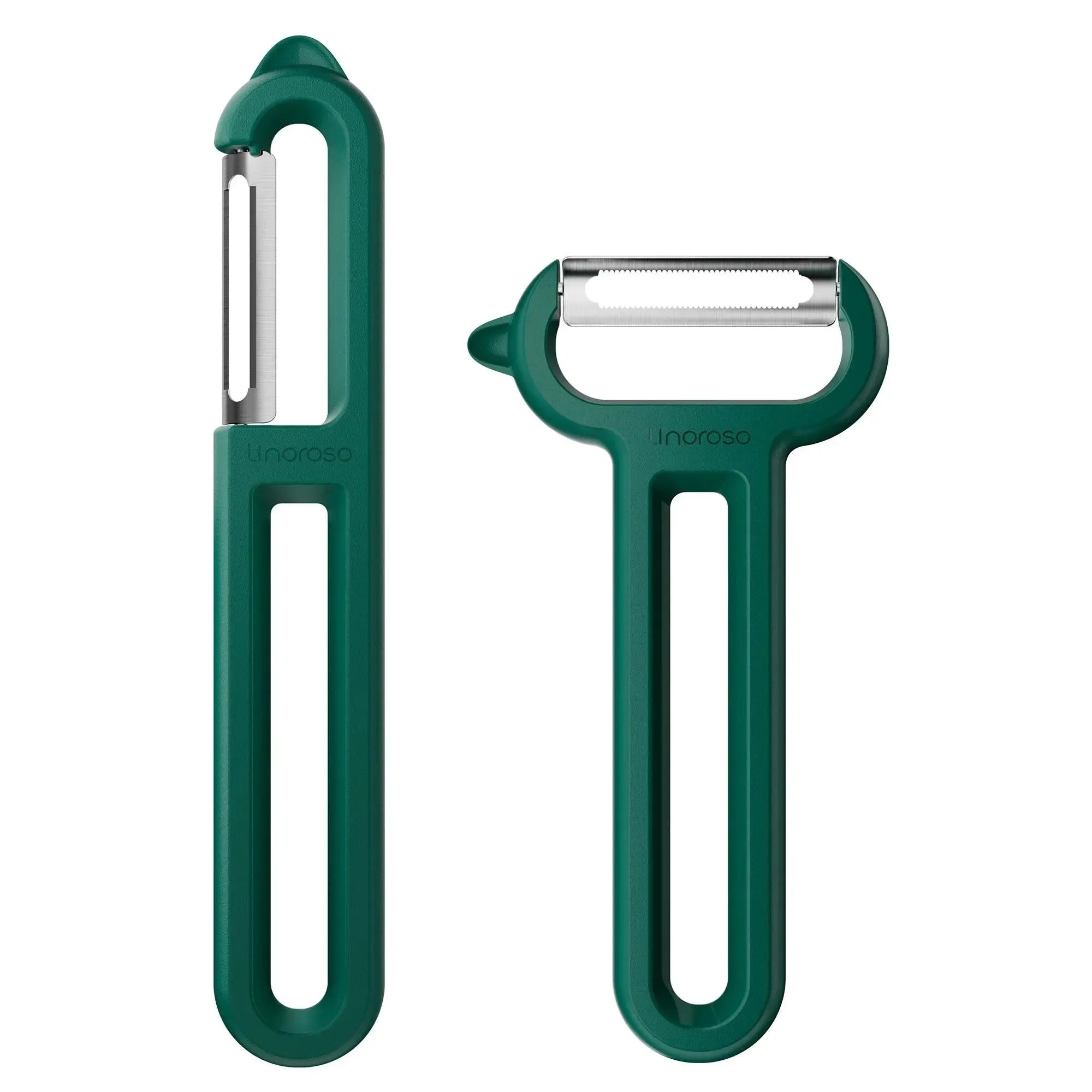 Linoroso 2 Pieces Vegetable Peeler Set with Straight Peeler and Serrated Peeler - Linoroso
