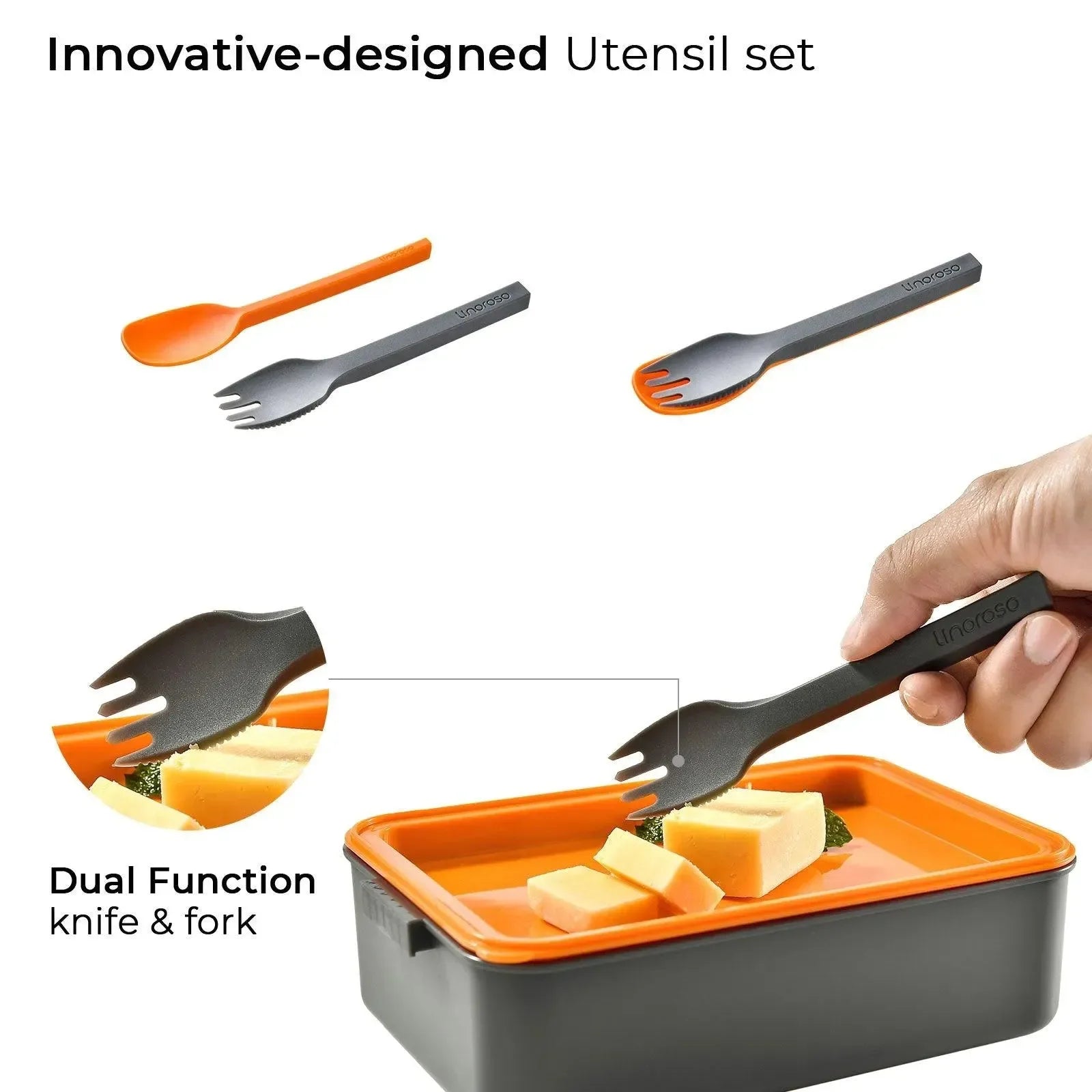 Linoroso Bento Box-Lava Orange - Linoroso