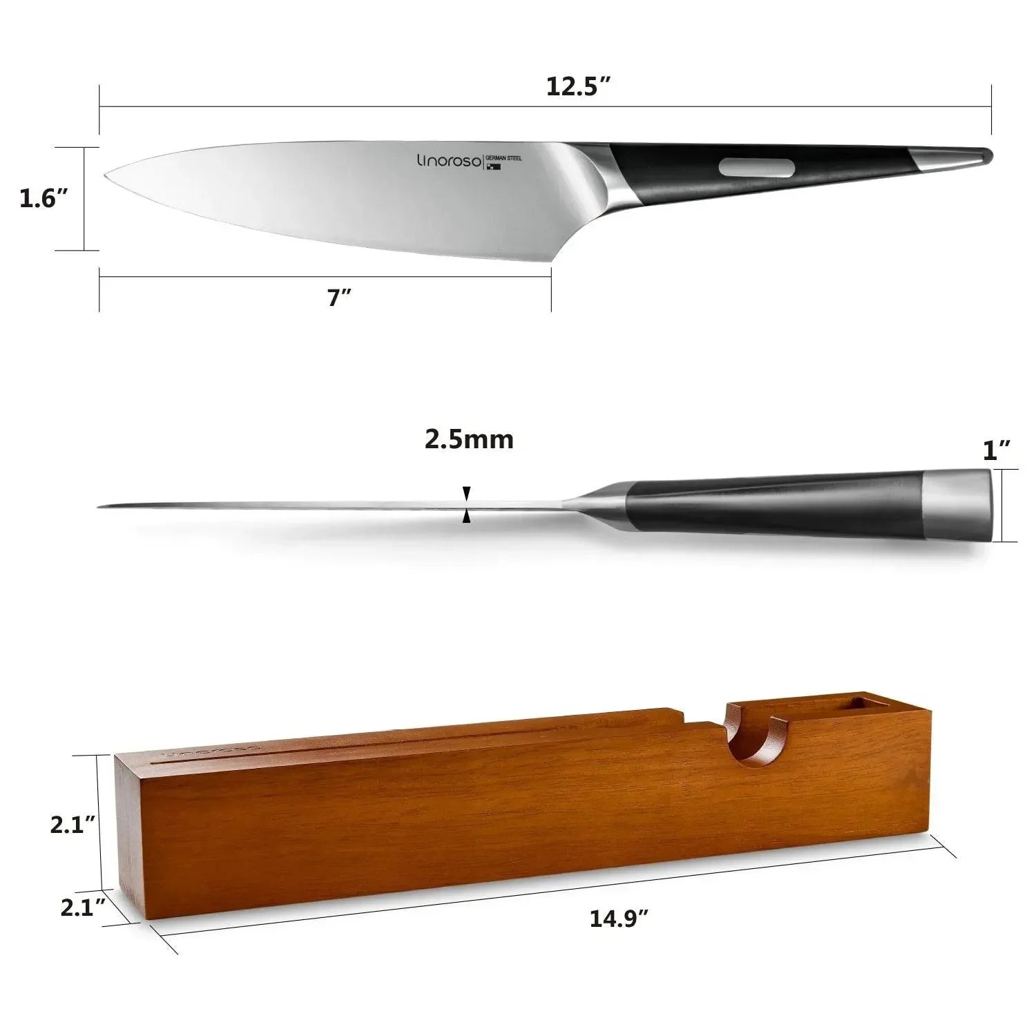Linoroso 7 inch Chef Knife - MAKO Series - Linoroso