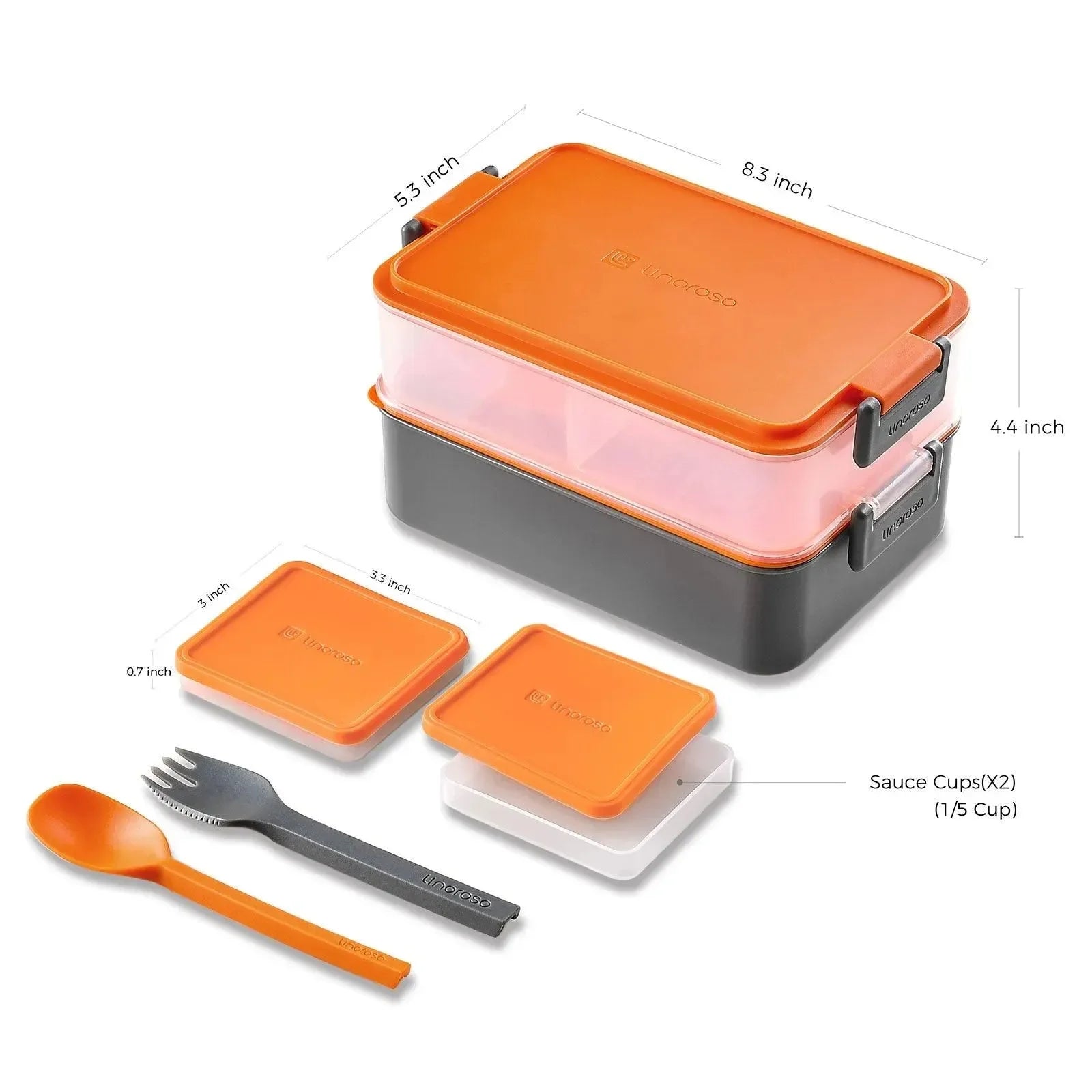 Linoroso Bento Box-Lava Orange - Linoroso