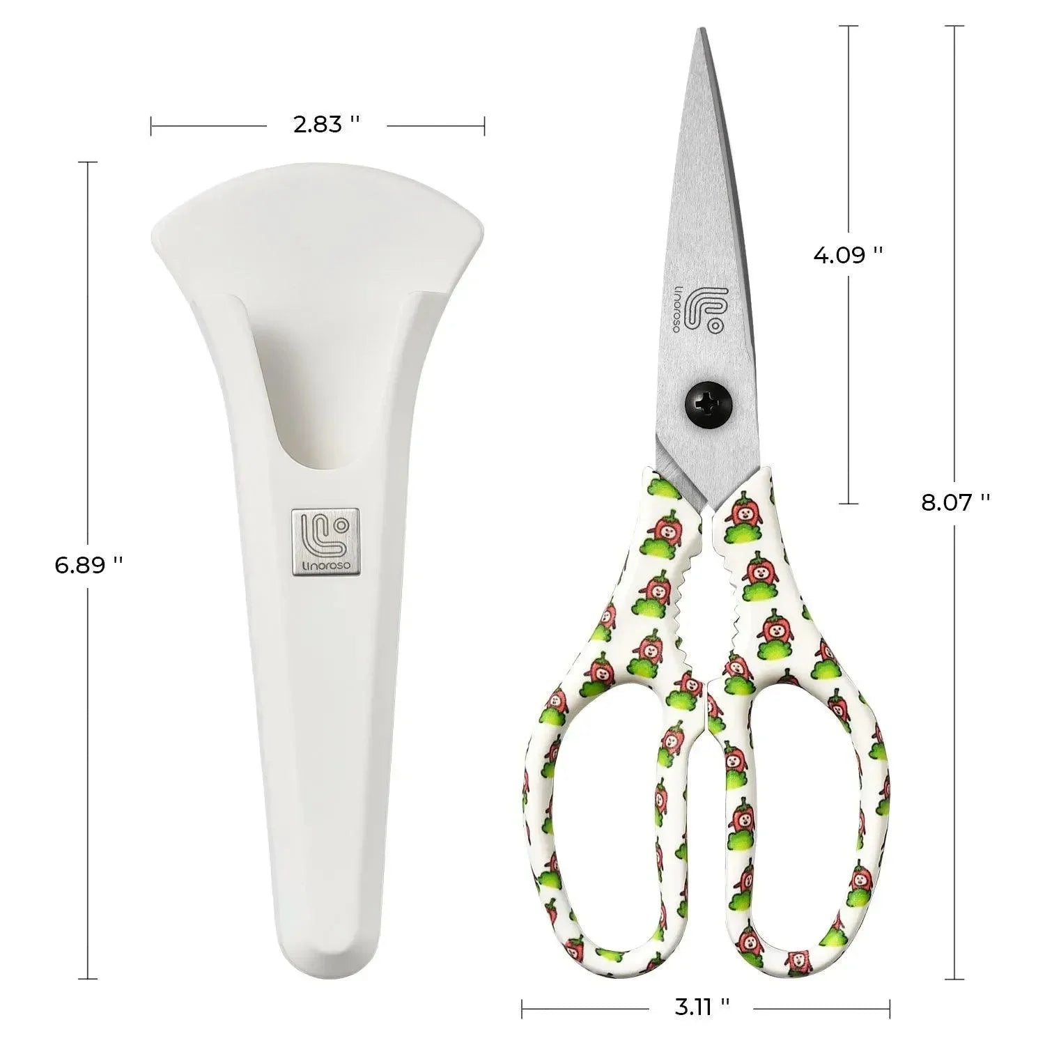 Linoroso Kitchen Scissors(Graphic,Chili)