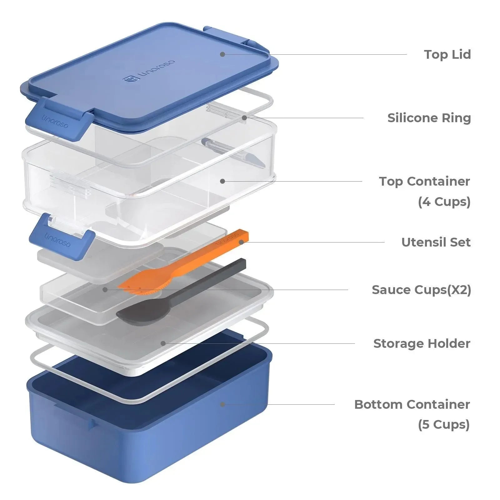 Linoroso Bento Box-Classic Blue - Linoroso