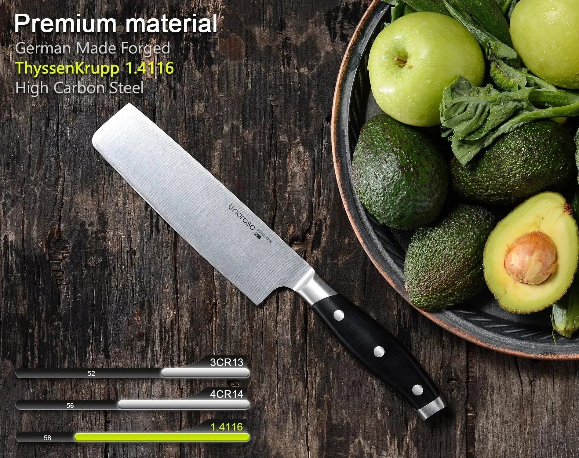Linoroso Classic 7 inch Nakiri Knife - Linoroso