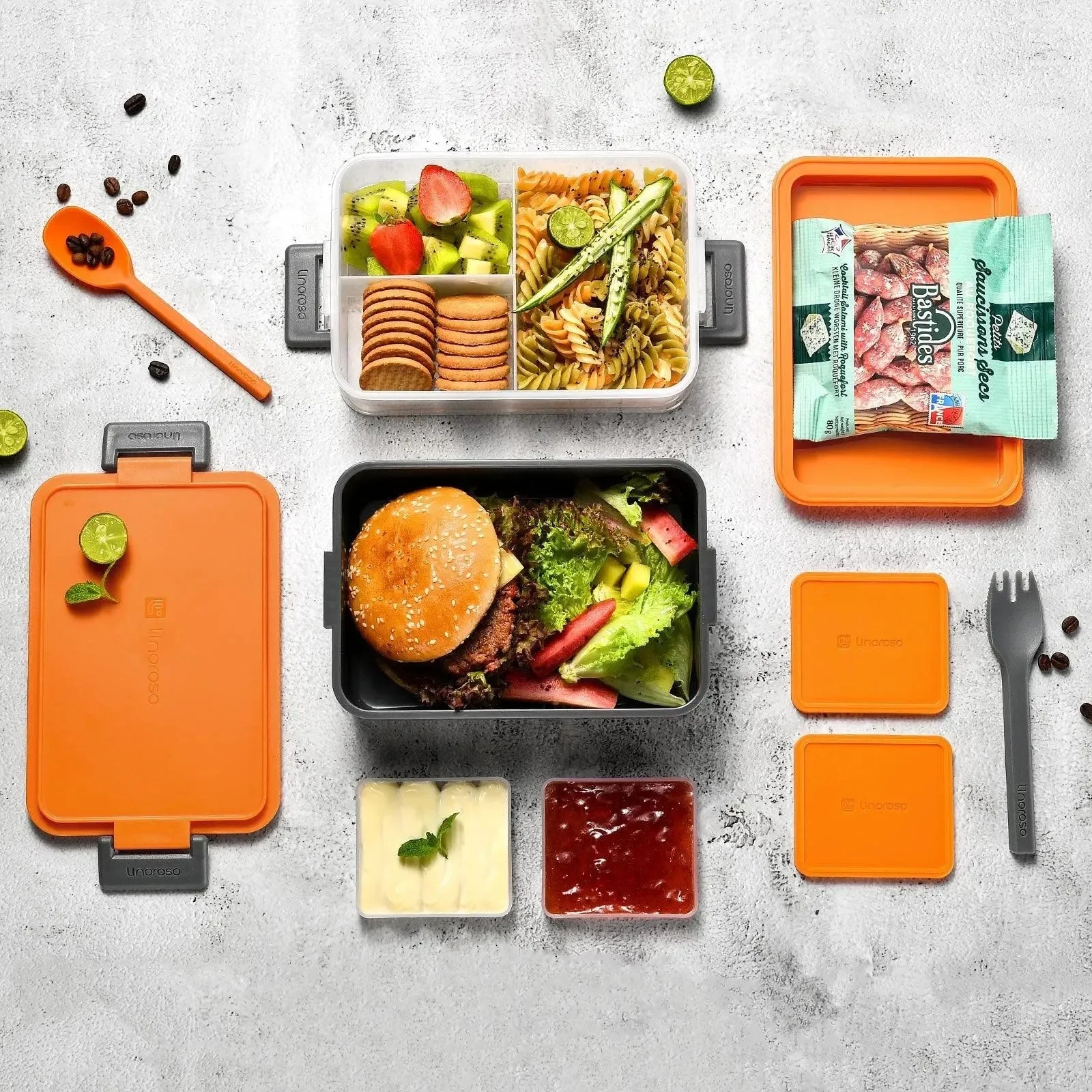Linoroso Bento Box-Lava Orange - Linoroso