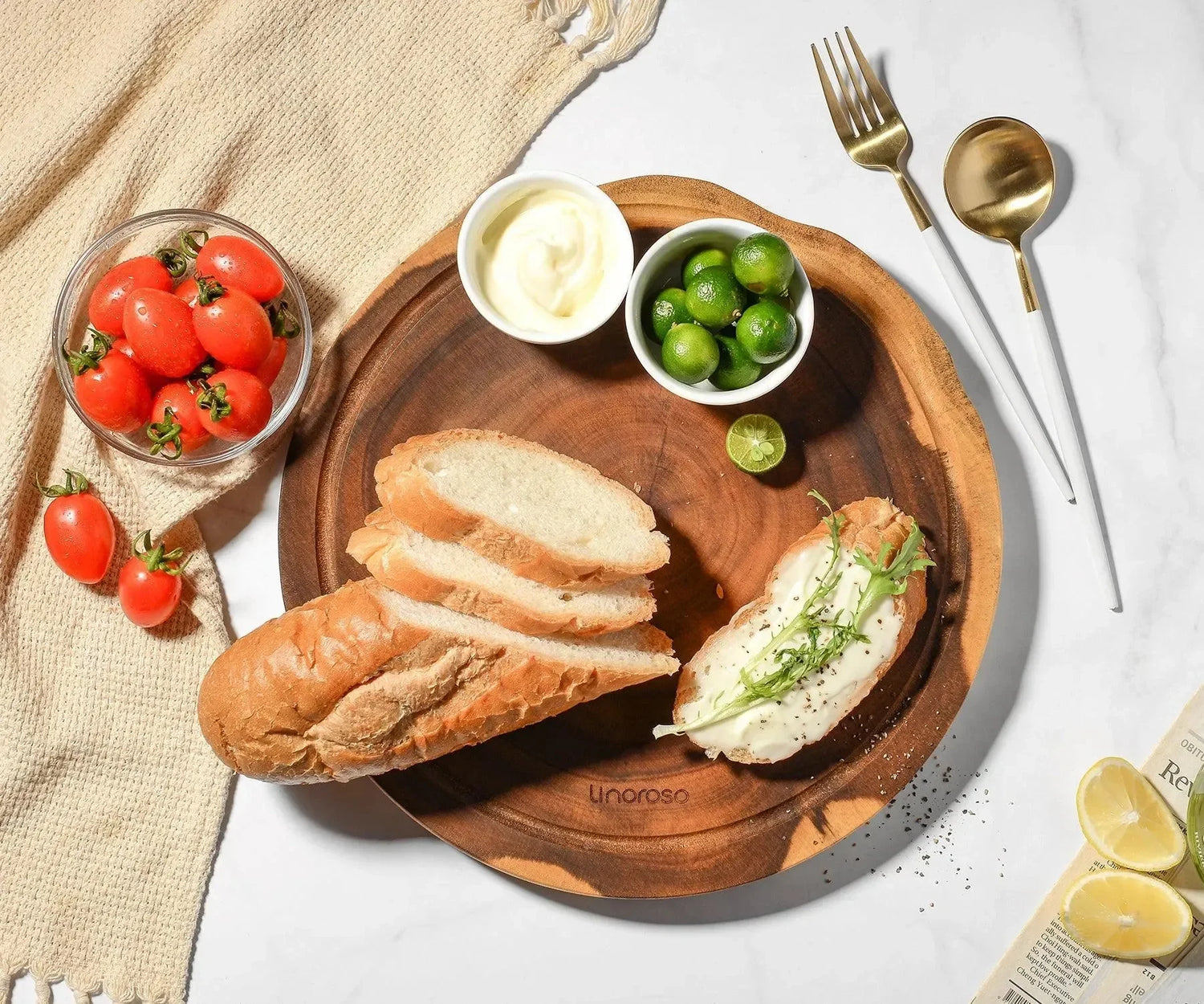 Linoroso Cutting board - Acacia - Round