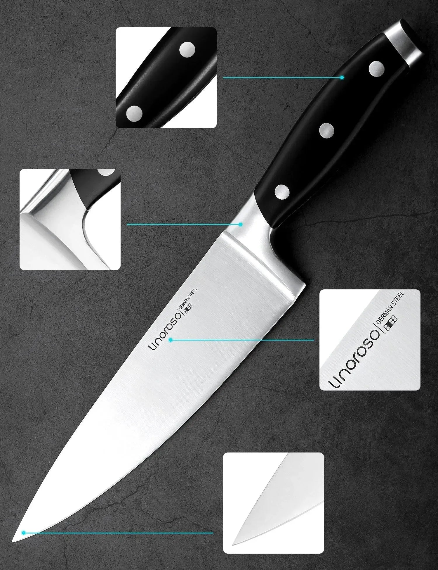 Linoroso Classic 8 inch Chef Knife - Linoroso