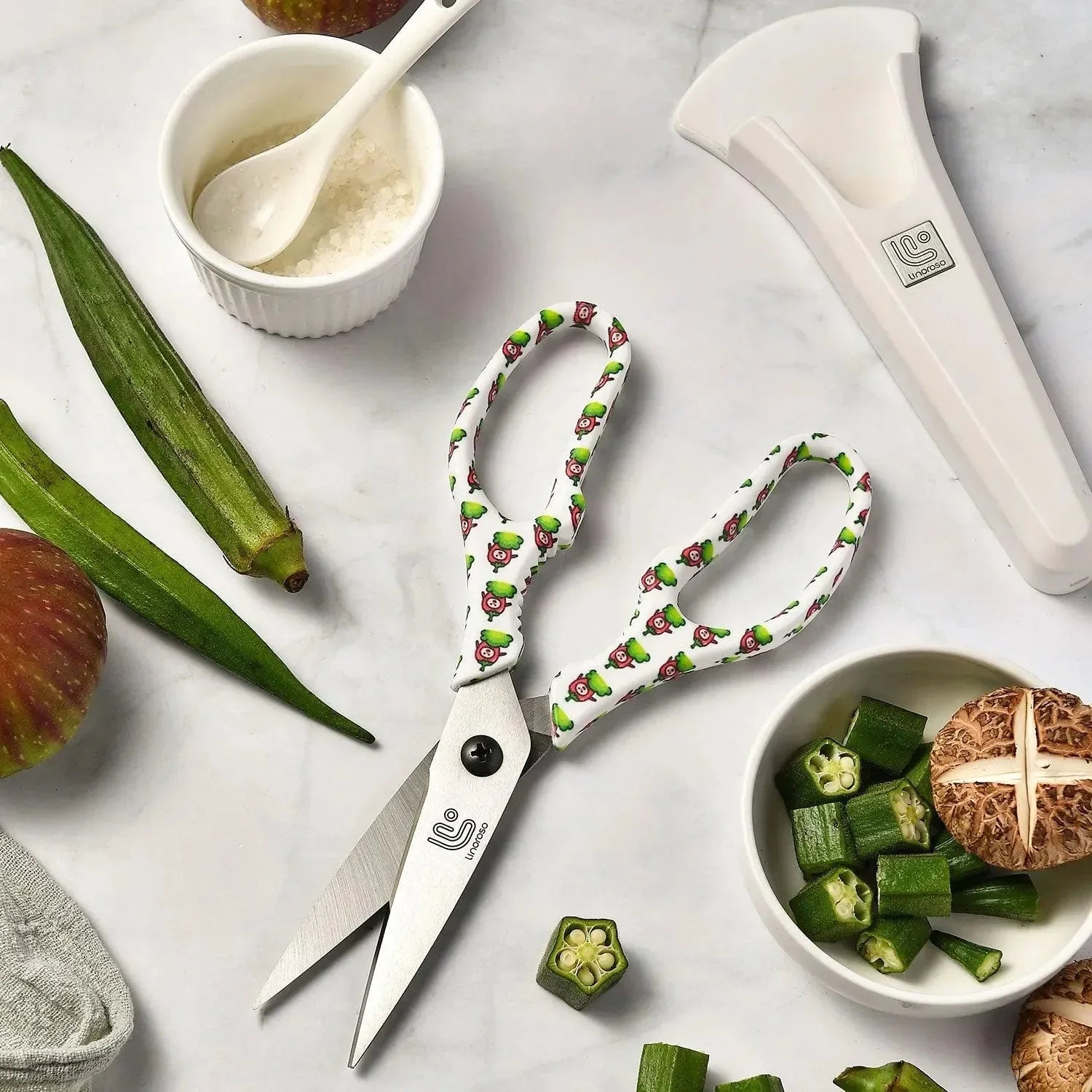Linoroso Kitchen Scissors(Graphic,Chili) - Linoroso