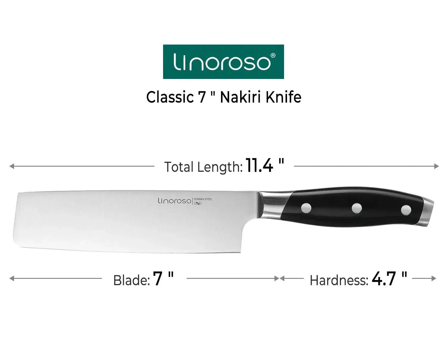Linoroso Classic 7 inch Nakiri Knife - Linoroso