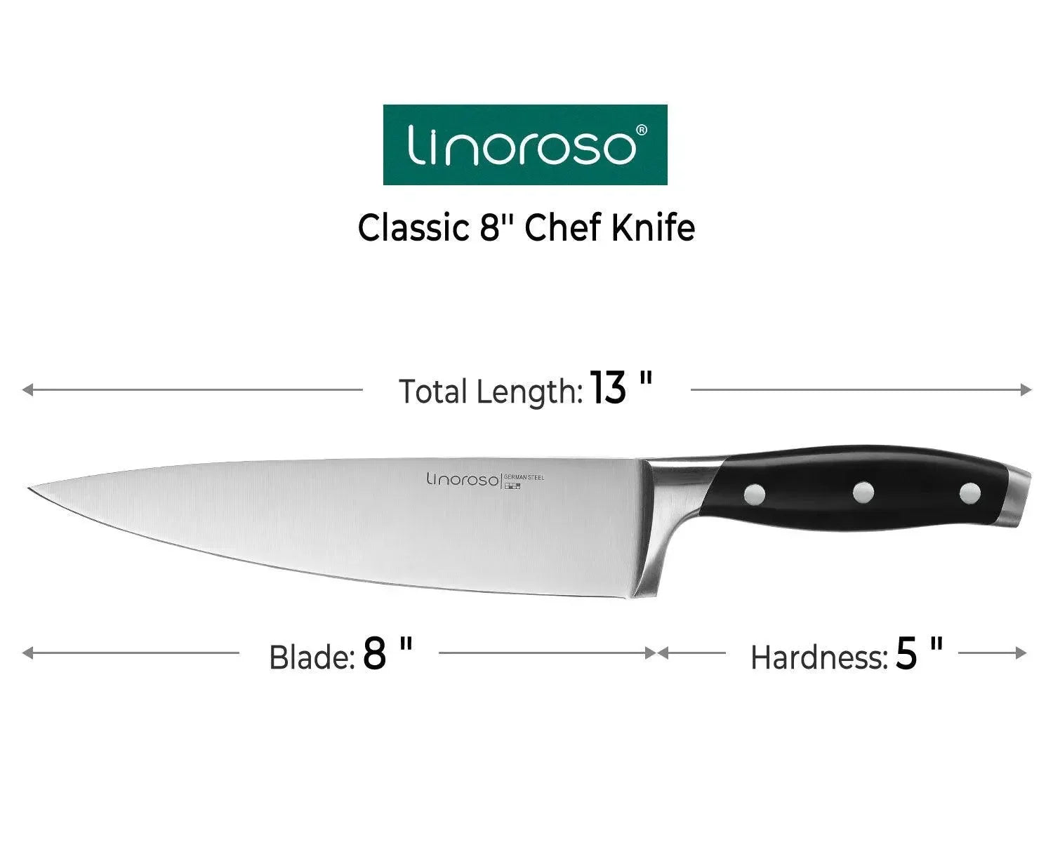 Linoroso Classic 8 inch Chef Knife - Linoroso