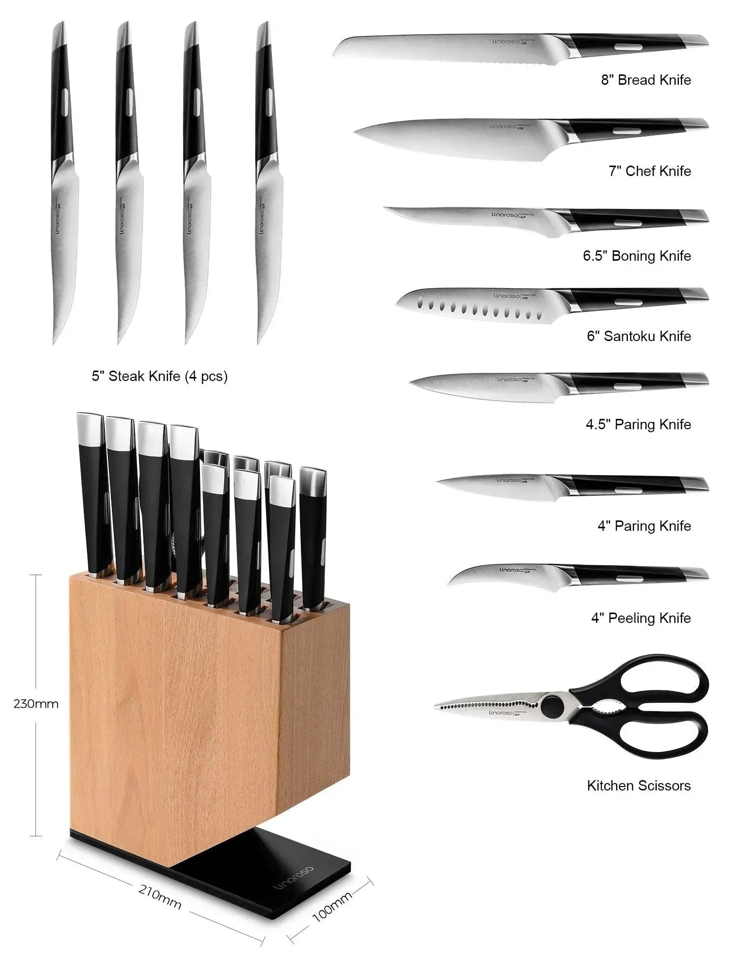 MAKO Knife Block Set of 12