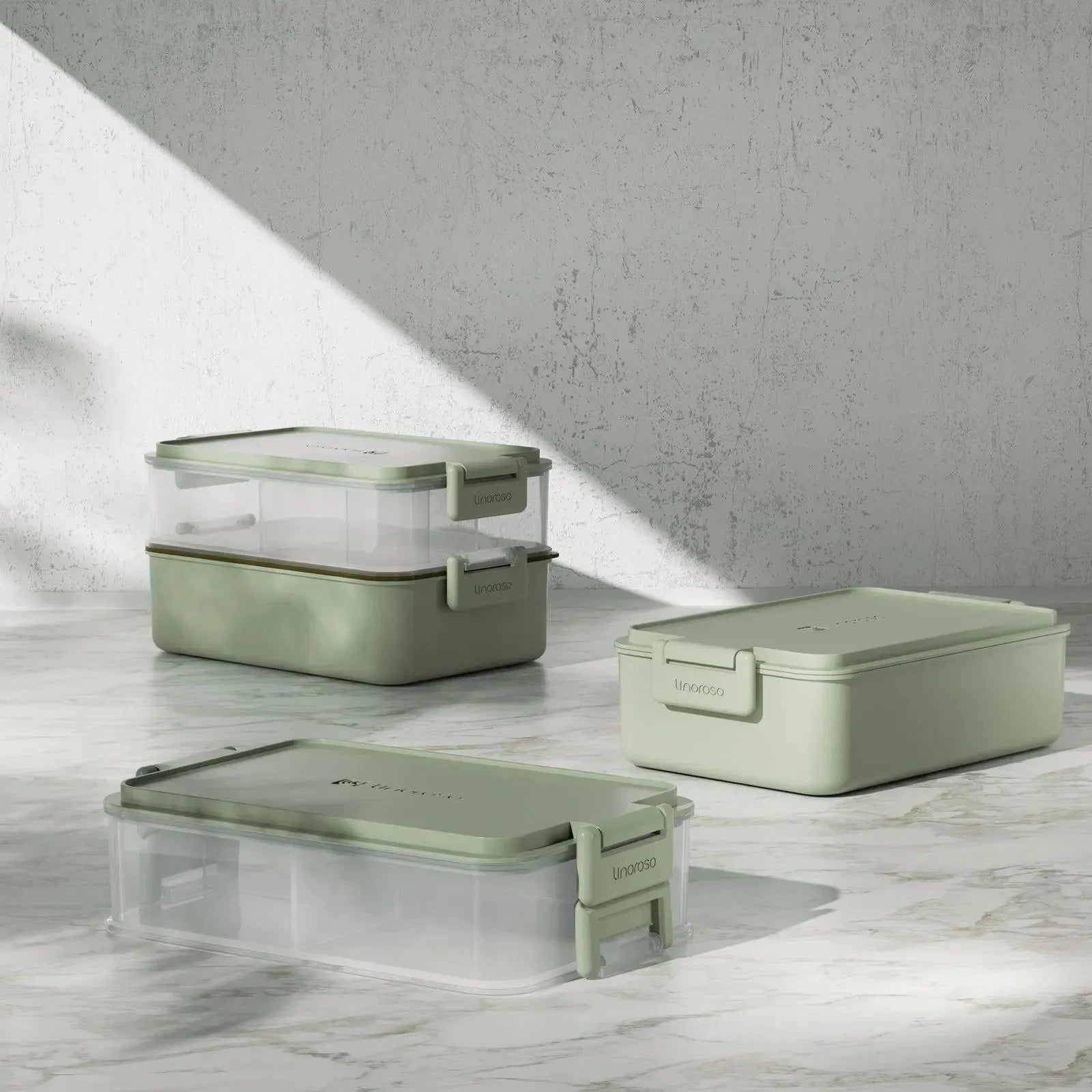 Linoroso Bento Box-Pale Mint - Linoroso