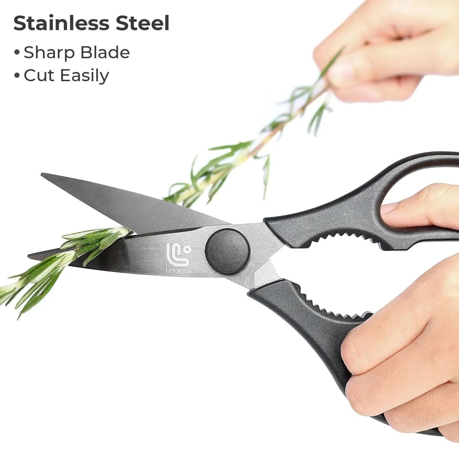 Linoroso Kitchen Scissors (Black) - Linoroso