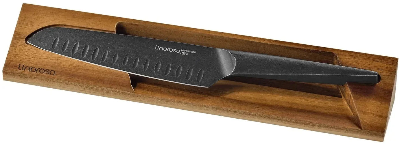 Linoroso 7 inch Santoku Knife - METEORITE Series