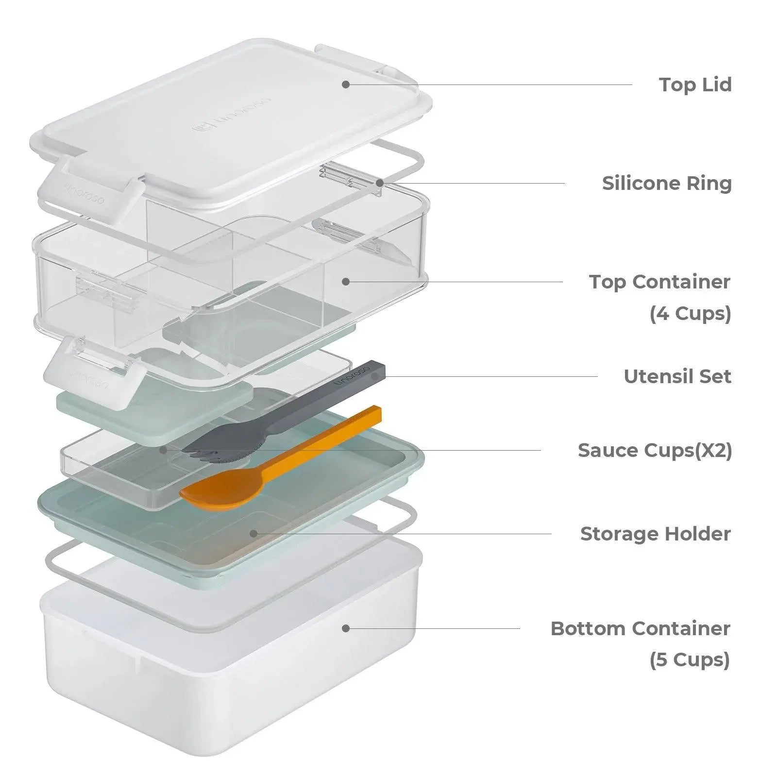 Linoroso Bento Box-Chalk White