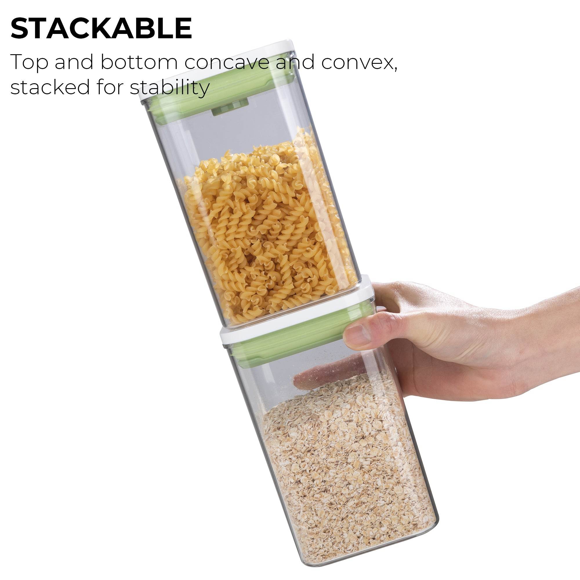 linoroso Food Storage Containers with Date Recording Lids-4 Pieces Set