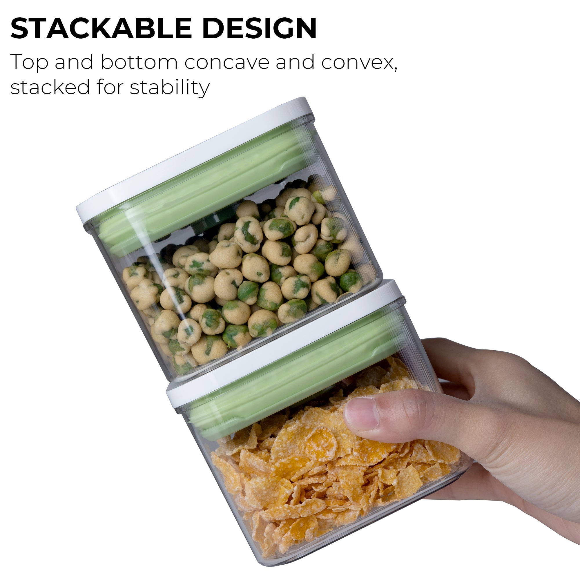 linoroso Food Storage Containers with Date Recording Lids-4 Pieces Set