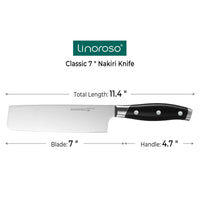 linoroso Paring Knife 3.5 inch Small Kitchen Knife with Elegant Gift Box, Sharp Forged German Carbon Stainless Steel Fruit Knife, Full Tang, Ergonomic Handle-Classic Series - Linoroso 