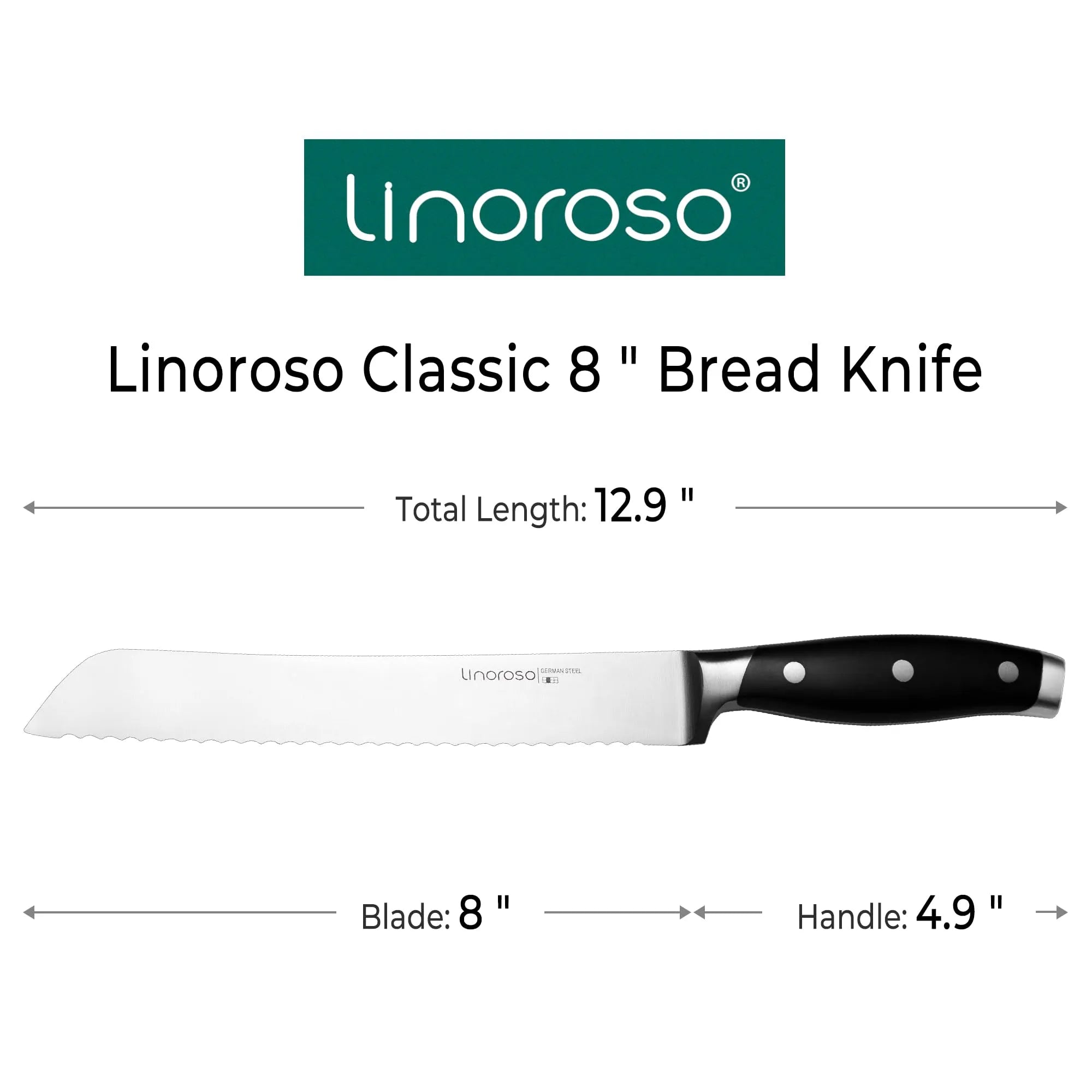 linoroso Paring Knife 3.5 inch Small Kitchen Knife with Elegant Gift Box, Sharp Forged German Carbon Stainless Steel Fruit Knife, Full Tang, Ergonomic Handle-Classic Series - Linoroso 