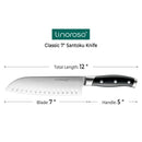 linoroso Paring Knife 3.5 inch Small Kitchen Knife with Elegant Gift Box, Sharp Forged German Carbon Stainless Steel Fruit Knife, Full Tang, Ergonomic Handle-Classic Series - Linoroso 