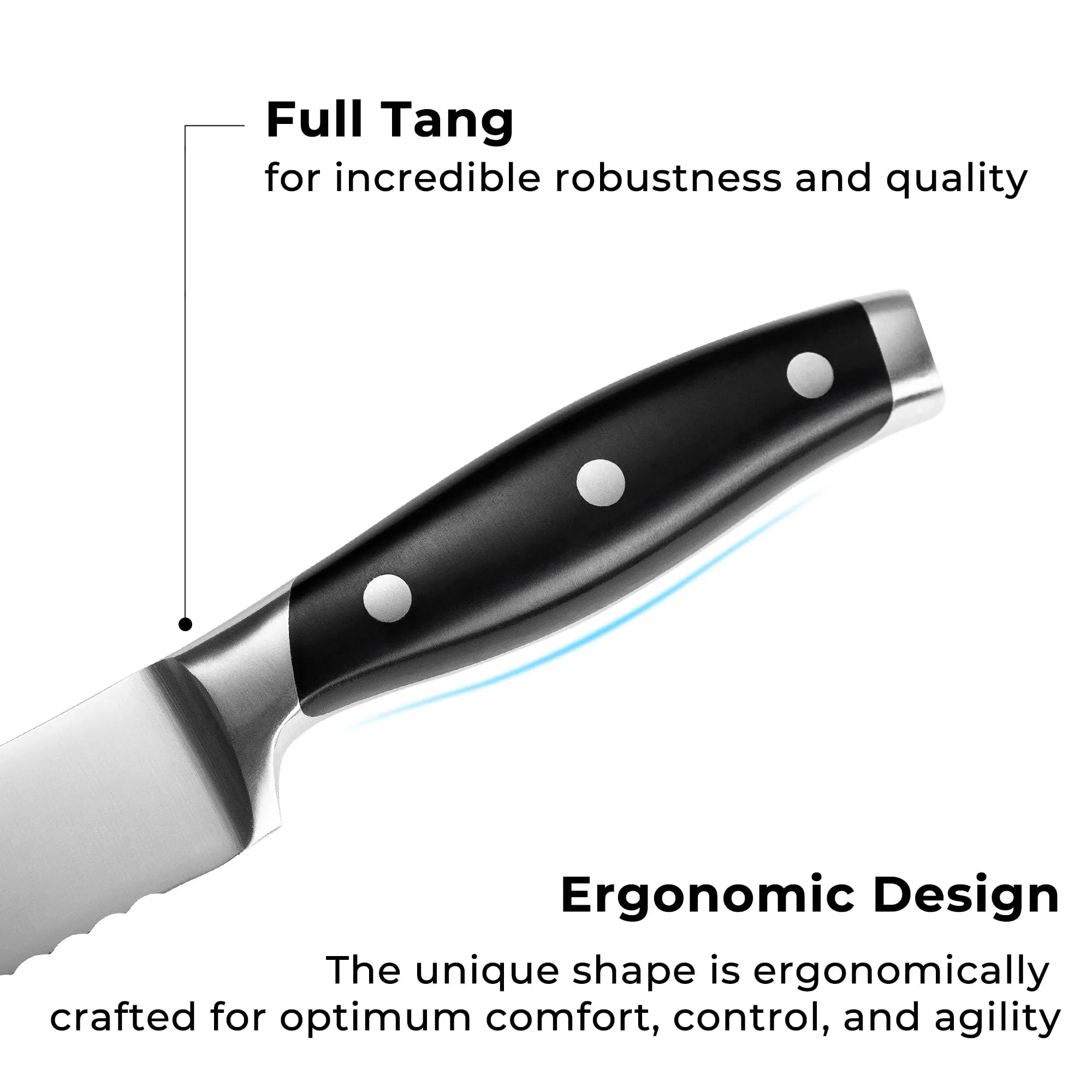 linoroso Paring Knife 3.5 inch Small Kitchen Knife with Elegant Gift Box, Sharp Forged German Carbon Stainless Steel Fruit Knife, Full Tang, Ergonomic Handle-Classic Series - Linoroso 