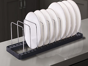 Dish Drying Rack, Detachable Dish Rack with Stainless Steel Dish Straight and Portable Drying Tray,