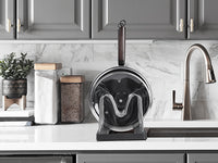 Pot and Lid Drying Organizer Rack, Adjustable Kitchen Holder for Pot Lids