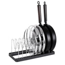Pot and Lid Drying Organizer Rack, Adjustable Kitchen Holder for Pot Lids