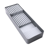 Linoroso Knife Drawer Organizer With In-Drawer Knife Block for 9 Knives
