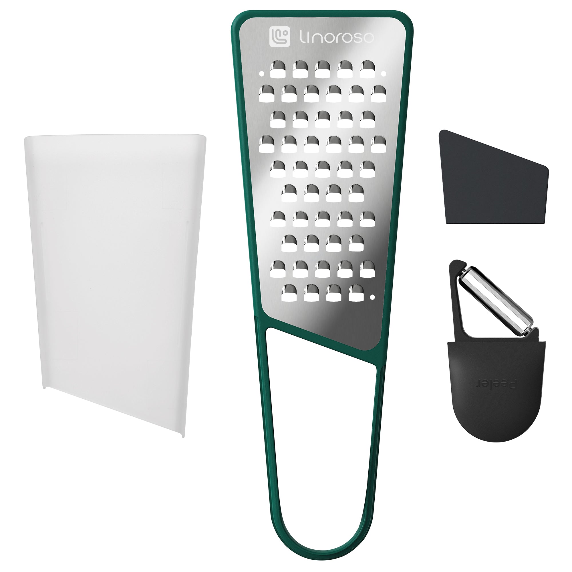 linoroso Cheese Grater & Peeler 2 in 1, Multifunction Kitchen Tool