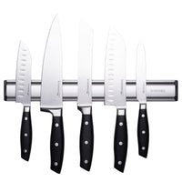Linoroso 5-Piece All-Purpose Kitchen Knife Set with 16" Magnetic Wall Holder