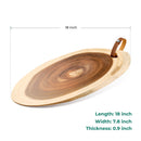 Linoroso Acacia Wood Server Board | Non-Split Solid Wood Construction