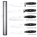Linoroso 5-Piece All-Purpose Kitchen Knife Set with 16" Magnetic Wall Holder