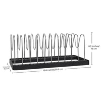 Pot and Lid Drying Organizer Rack, Adjustable Kitchen Holder for Pot Lids