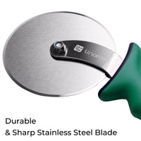 Pizza Cutter Wheel, Durable Stainless Steel 4-Inch Pizza Wheel Cutter with Comfortable Soft Touch Handle