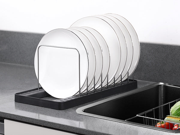 Dish Drying Rack, Detachable Dish Rack with Stainless Steel Dish Straight and Portable Drying Tray,