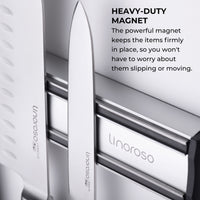 Linoroso 5-Piece All-Purpose Kitchen Knife Set with 16" Magnetic Wall Holder