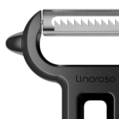 Linoroso 3 Pieces Vegetable Y-Peeler Set with Straight Peeler, Serrated Peeler and Julienne Peeler