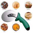 Pizza Cutter Wheel, Durable Stainless Steel 4-Inch Pizza Wheel Cutter with Comfortable Soft Touch Handle