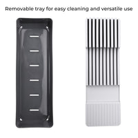 Linoroso Knife Drawer Organizer With In-Drawer Knife Block for 9 Knives