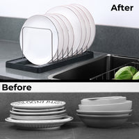Dish Drying Rack, Detachable Dish Rack with Stainless Steel Dish Straight and Portable Drying Tray,