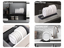 Dish Drying Rack, Detachable Dish Rack with Stainless Steel Dish Straight and Portable Drying Tray,