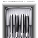 Linoroso Knife Drawer Organizer With In-Drawer Knife Block for 9 Knives